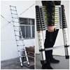 12.5FT Telescoping Ladder, Aluminum extendable Ladder, Retractable Extension Ladder for