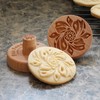 Fun Food Tools, Wood Cookie Stamp, 2.5 Inch (Whirling Flower