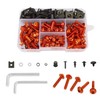 CHIFUN Motorcycle Fairing Bolt Kit, 195 Pcs M5 M6 Aluminum