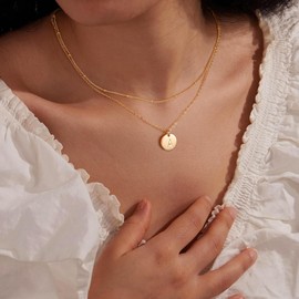 IEFWELL Gifts for Women - Personalized Birthday Gift for Women Mom Friends Female Friendship, 30th 40th 50th Birthday Gifts for Her Sisiter Ideas, Letter K Gold Initial Necklace