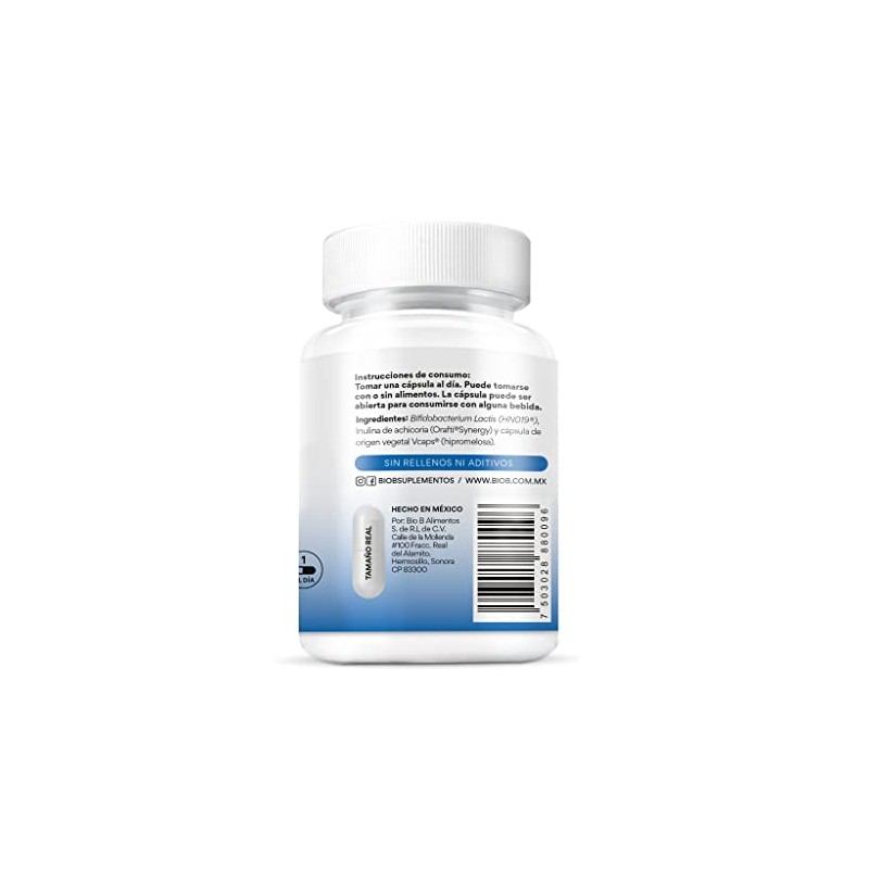 BIO B Probióticos Adultos 50 10 Billones UFC Prebióticos Inmune