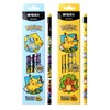 Pikachu Pencils with Eraser, 2B Triangular Pencils 12 Count (Yellow)