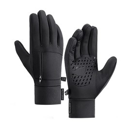 Domary Guantes Impermeables de Invierno para Hombre, Guantes Deportivos térmicos Antideslizantes con Bolsillo para Pantalla táctil Guantes al Aire