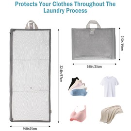 Durable Honeycomb Mesh Laundry Bag for Delicates – Zippered One-Piece Design with 3 Separate Compartments, 22" x 10"