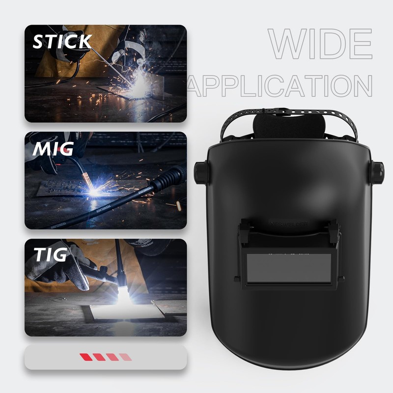 YESWELDER Lightweight, Durable Flip Front Welding Helmet, Sugar Scoop Pipeline