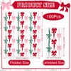 Potchen 100 Pcs Christmas Bow Paper Decoupage Napkins, 3 Ply