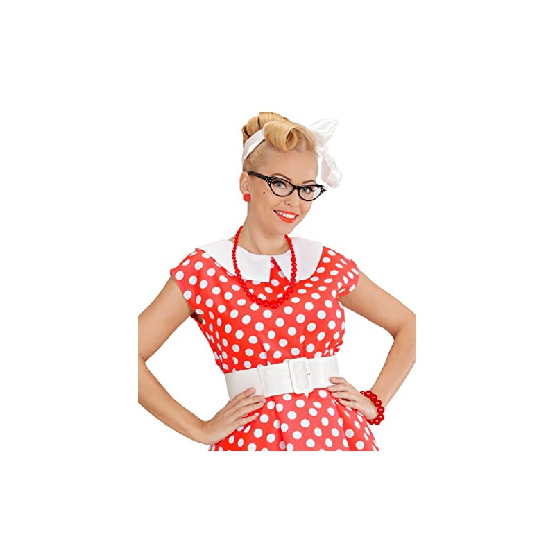 Horror-Shop Red Plastic Pearl Necklace