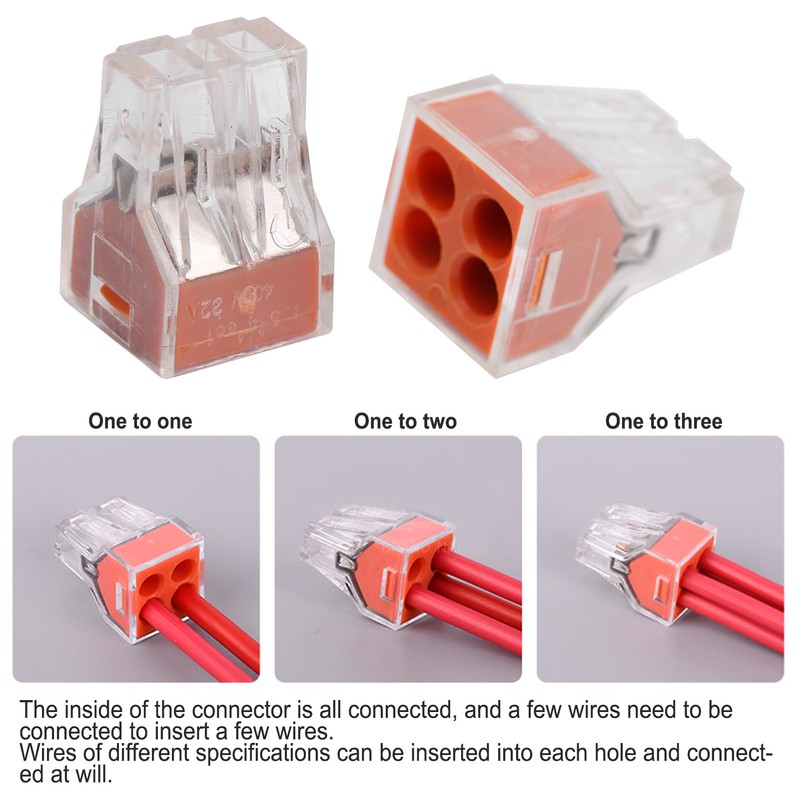 100pcs PCT Quick Connect Terminal Hard Flexible Wire Universal Construction