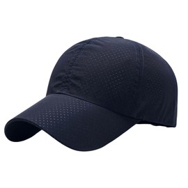 Kingsie Men's Mesh Cap, Summer, Solid, Simple, Sunshade, Baseball Cap, Breathable, Quick Drying, UV Protection, Sun Protection, UV Protection, Outdoor, Casual, Sports, Travel, Adjustable, Unisex, 22.0