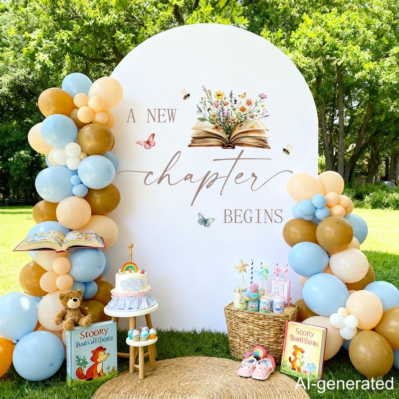 A New Chapter Begins Wall Decal - Storybook Baby Shower