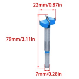 Pocoxll 7/8 Inch / 22mm Woodworking Hole Opener, Forstner Drill Bits with Round Shank for Wood Plastic Hole Drilling