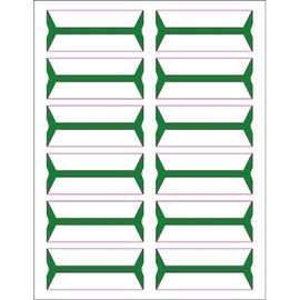 Tabbies Wrap-around Name Label Green