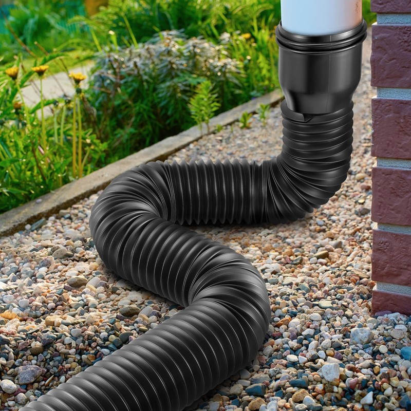 Catch Basin Downpipe Extension Set, 150cm Circular Extendable Rain Gutter