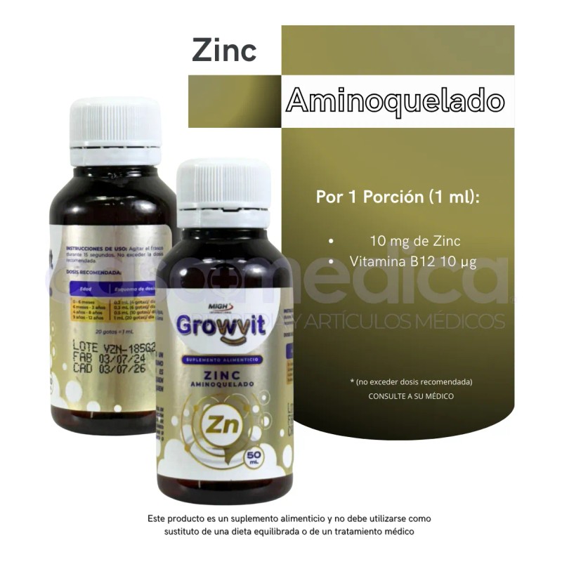 Growvit Multivitaminico Infantil Zn Zinc Aniquelado