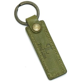 Prof Line Profline Key Holder, Leather, Small Tag, 2 Pieces, Bonded Tochigi Leather, Men's, Women's, Genuine Leather, Uguisu