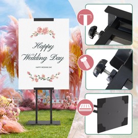 Poster Stand, Sign Holder, Sign Holder Stand for Display, Black, 1-Pack