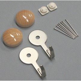 Nomuratec N-3306 Comfortable Convenient Triple Pin Hook, 2 Pieces, White