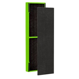 Germ Guardian Filter B Toxin Clear HEPA Genuine Replacement Filter, Removes 99.97% of Pollutants, Common VOCs, Household Toxins, AC4825, AC4800 Series, AC4900, CDAP4500, AP2200, Black/Green, FLT4825VO