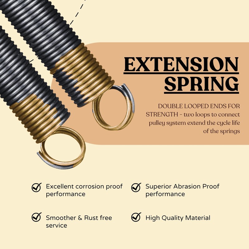 Heavy Duty Residential Garage Door Extension Springs 2-Pack (100 lbs.)