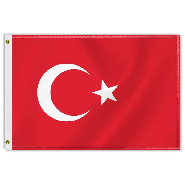 2×3 FT Turkey Flag,Medium 60×90 CM Turkish Outdoor Banner,100D Decor,Doube