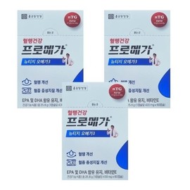Chong Kun Dang Health Promega Newtage Omega 3 430mg 60 capsules 3 boxes VKS / 종근당건강 프로메가 뉴티지 오메가3 430mg 60캡슐 3박스 VKS