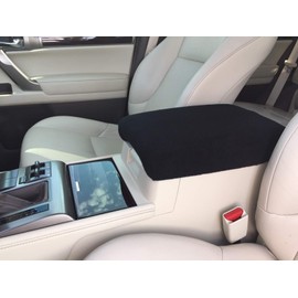 Auto Console Covers- Fits The Lexus GX 460 2010-2023 Center Console Armrest Lid Cover Protective Fleece Fabric- Black