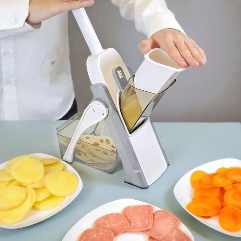 Vegetable Cutter Compact Washable Fruits Cutter Portable Upright Food Chopper