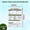 Pack of 50 Medical Client Cards A5 Portrait Client Record