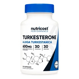 Nutricost Turkesterona Ajuga Turkestanica 600mg 30 Cáps Sabor Sin Sabor