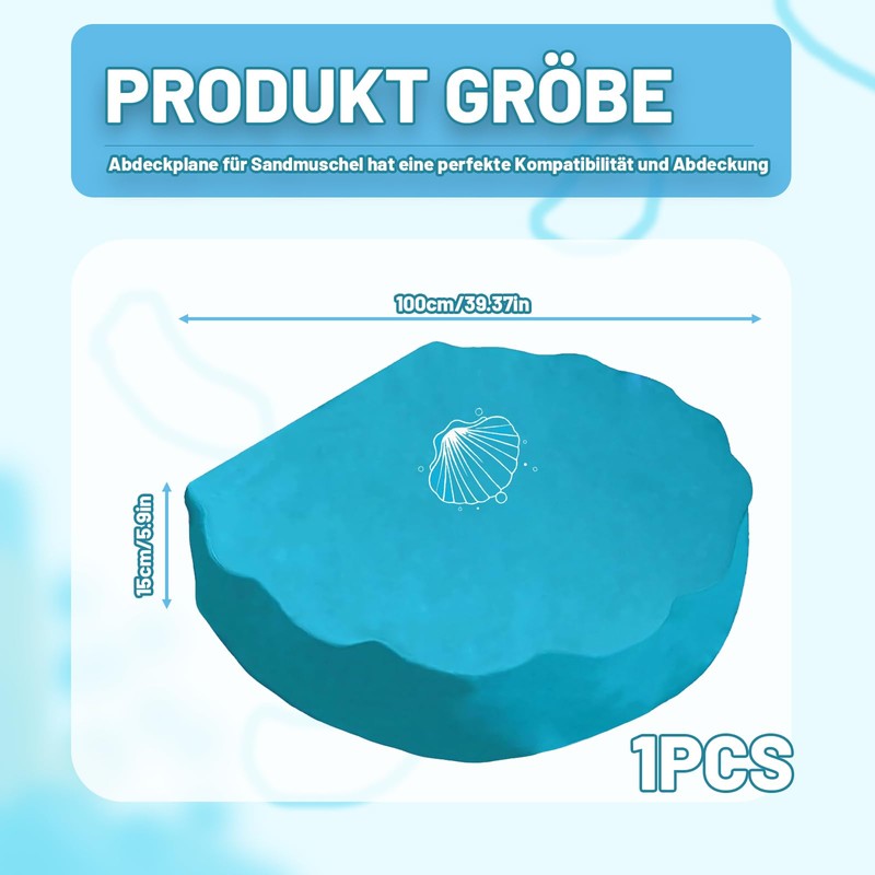 ElevaPulse Sand Shell Cover 100 x 15 cm, Waterproof Sandpit