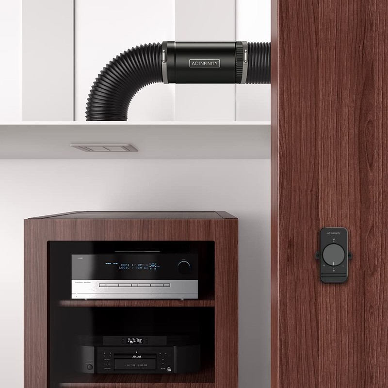 AC Infinity RAXIAL S4, Inline Booster Duct Fan 4” with