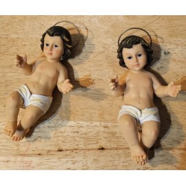 BABY JESUS CHRIST CHILD DIVINE INFANT SANTO NINO RELIGIOUS FIGURINE STATUE SET 2