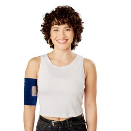 Care+Wear - PICC Line Cover (X-Large, Navy) - Secure Slip-Resistant Design - Anti-Odor Hypoallergenic Material - Easy Monitoring Window - Machine Washable Durability