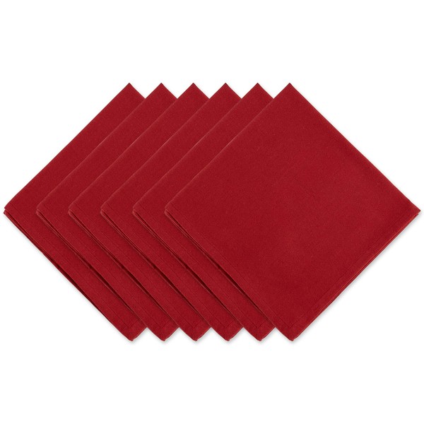 DII Woven Napkin Set, Fabric, Barn Red, 20x20