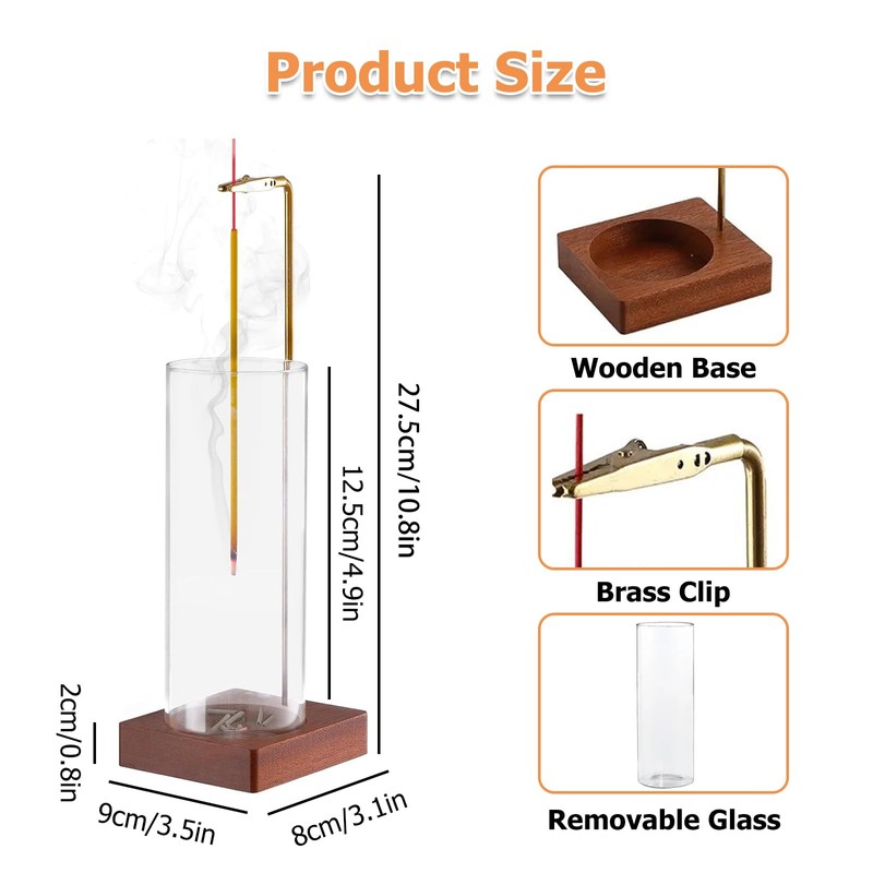 Incense Stick Holder, Modern Incense Stick Holder with Removable Ash