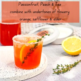 MixCraft Spirit Infusion Kit - Premium Craft Cocktail & Mocktail Mixer, Glass Bottle, Collapsible Funnel, Flavor Pouch & Recipe, Passion Peach Tea