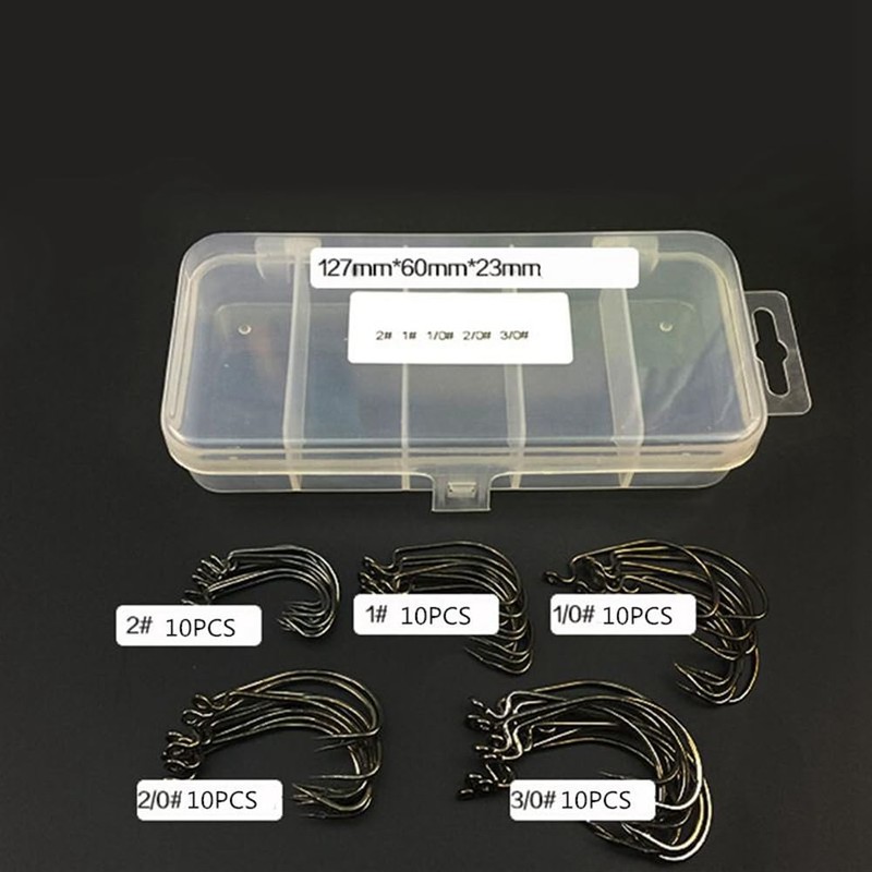 255Pcs Fishing Hooks High Carbon Steel Worm Senko Bait Jig