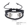 vmcoatdu Peru National Flags Bangle Retro Alloy Leather Bracelet for