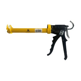 Zeluga 25-210 10 oz. Smooth Hex Rod Cradle Caulking Gun with Spout Cutter, Yellow