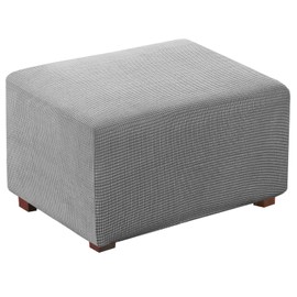 Funda elástica para otomano, taburete y muebles, plegable, para almacenamiento de muebles, funda rectangular suave y protectora con fondo elástico