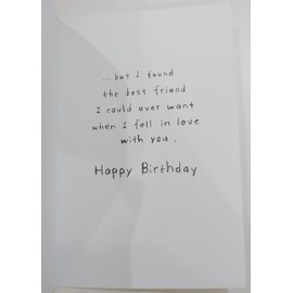 My Wonderful Husband / Best Friend - Happy Birthday Greeting Card
