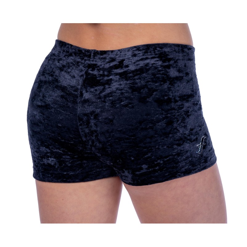 Fischer 77134 Girls' Velvet Gymnastics Shorty in Cloudy Velvet Look,