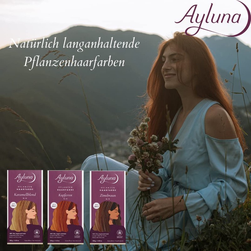 Ayluna Plant Hair Colour 100 Hair Colour 90 Bordeaux Red