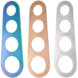 DMZK 3 Pcs Pasta Spaghetti Measurer Tool, Stainless Steel Pasta Noodle Portion Measurer Tool with 4 Serving Portions, Kitchen Cooking Tool