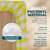 Sorfey Kitchen Tablecloth -Fitted with Elastic, Vinyl with Flannel Back,