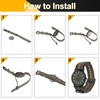 sourcing map Elastic Nylon Watch Band 20mm One-Piece French Watch
