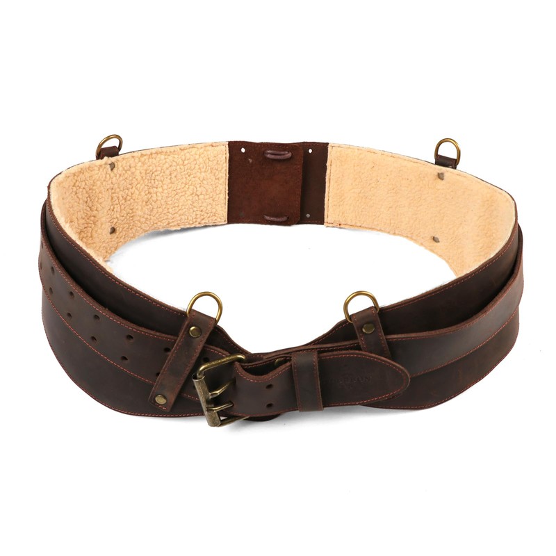 Tourbon Leather Logging Belt Kit Faux Fleece Padded Tool Belts