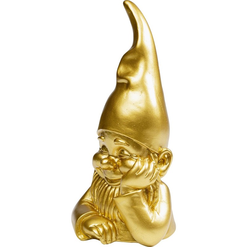 Kare Designer Decorative Figurine Gnome Gold, Decorative Object, Decoration for