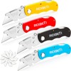 REXBETI 4-Pack Folding Pocket Utility Knife Quick-change SK5 Box Cutter