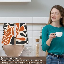 Boho Floral Botanical Kitchen Towels, Floral Kitchen Towels, Botanical Hand Towels, Botanical Decor, Boho Hand Towels, Moody Decor, Boho Gifts, Boho Hand Towels for Bathroom Decor,24x16 Inch Set of 2